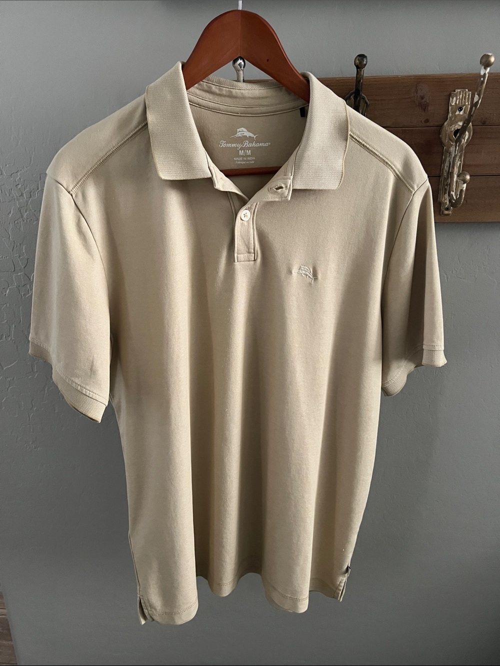 Tommy Bahama Beige Short-Sleeve Polo